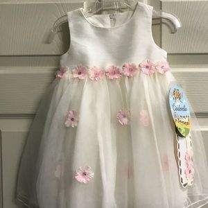 Cinderella Brand White Dress & Bloomers NWT 24M.